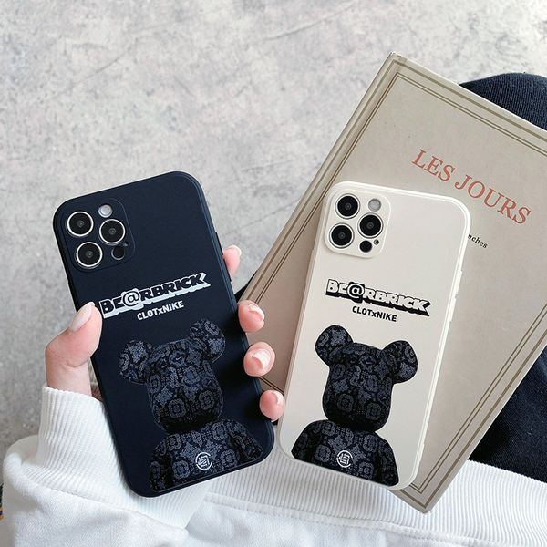 

new phone cases popular building blocks bear apple phone shell pores design tpu cartoon soft mobile accessories