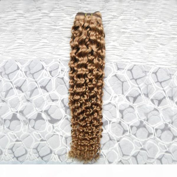 

brazilian virgin hair honey blonde weave kinky curly bundles 100g 1pcs human hair bundles blonde brazilian hair double weft, Black