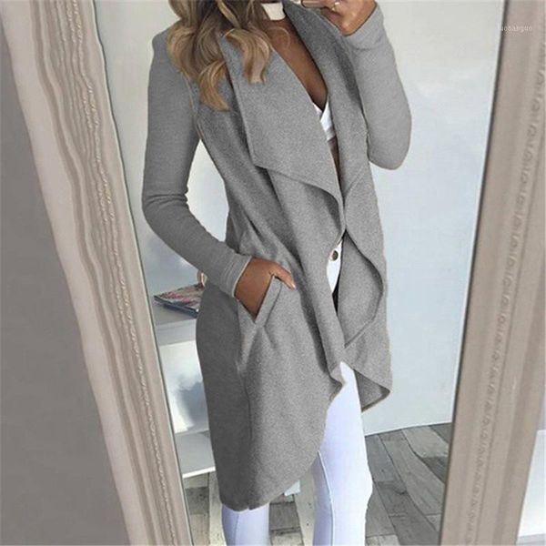 

fashion women open front coats and jacket elegant office lady cardigan femme outwear autumn winter ladies streetwear1, Black;brown