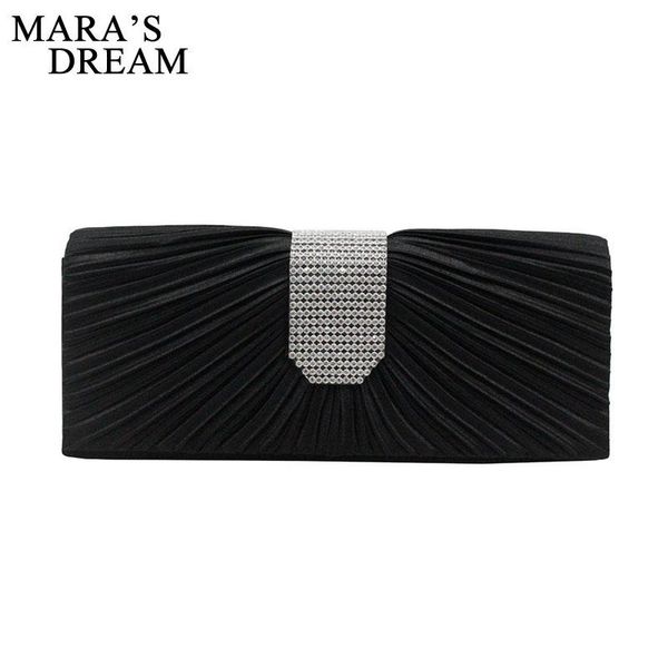 

mara's dream 2020 women's style pleated rhinestone evening dinner bag evening gift bag ladies hand clutch chain with cover