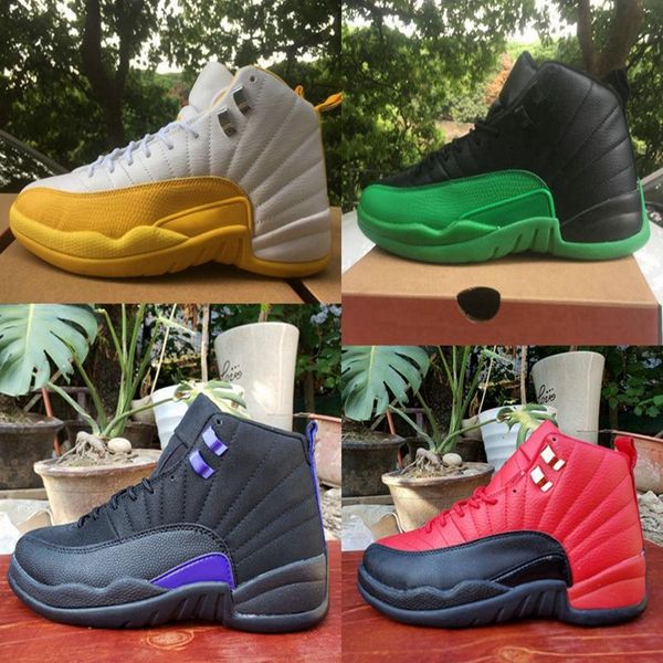 

2020 mens jumpman 12 12s reverse flu game red black dark concord purple green suede basketball shoes sports sneakers us7-13