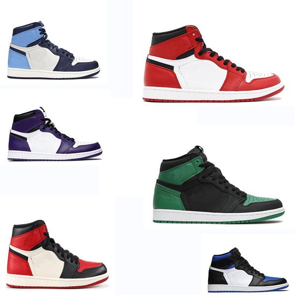 

with box 2022 mens womens basketball shoes sneakers 1 shadow banned 1s bred toe shattered backboard men women sports shoes us7-12