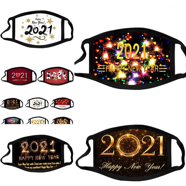 

ucyqeu factory price 2021 fashion printing face masks for kids washable reusable mouth cover creative happy new year part 8 n