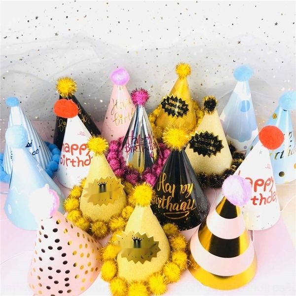 

gcefq plush baby children's party star rain plush ball ball hat gilt hat star cap decoration 2w1br