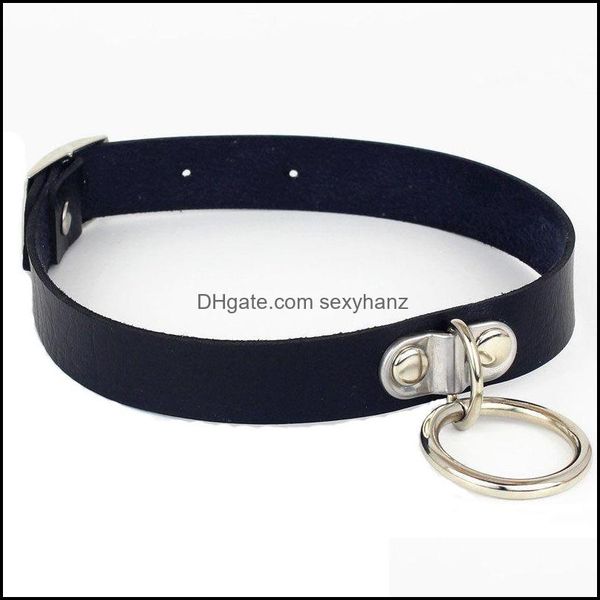 

pendant necklaces & pendants jewelry punk rock heart lock key circle gothic chokers women men pu leather spike rivet collar choker necklace, Silver