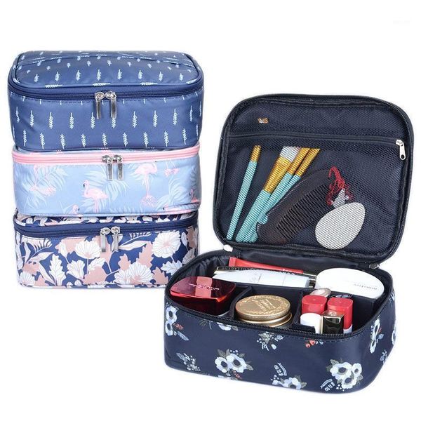 

2020 large capacity classification cosmetic bag women waterproof makeup bag travel organizer zipper toiletry1