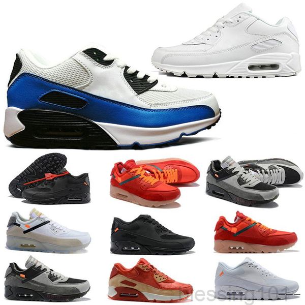 

2021 new air cushion 90 casual shoes men women black white beige air90 sneakers classic 90s outdoor trainer sports js-t