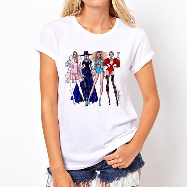 

vogue princess t рубашка эстетические женщины мода 90s девушки футболка harajuku прекрасный печати графическая летняя футболка tee tee, White