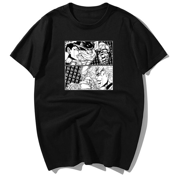 

cool japan anime jojo's bizarre adventure print summer casual short sleeve harajuku streetwear sport hooded sweatshirt hoodie men t shi
