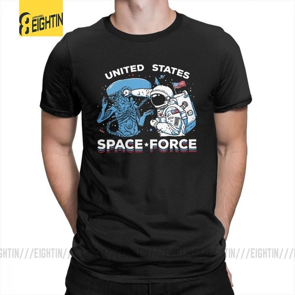 

space force man астронавт сша vintage o шеи с коротким рукавом одежда чистая тиса-бич спорта толстовка с капюшоном толстовка мужчины футболк