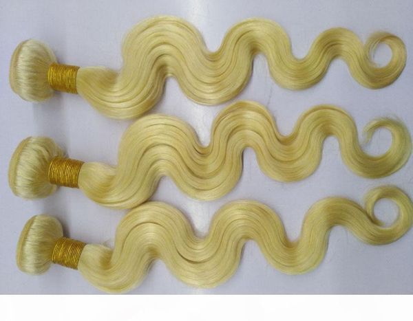 

brazilian body wave blonde hair 613 bundles bleached 10-28 inch 100% color 613 human hair blonde weave non remy hair extensionl, Black