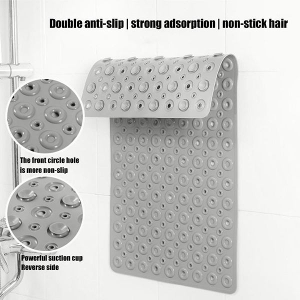 

bathroom accessory toilet anti mould foot massage floor non slip drain holes washable bath mat pvc home l suction cups1