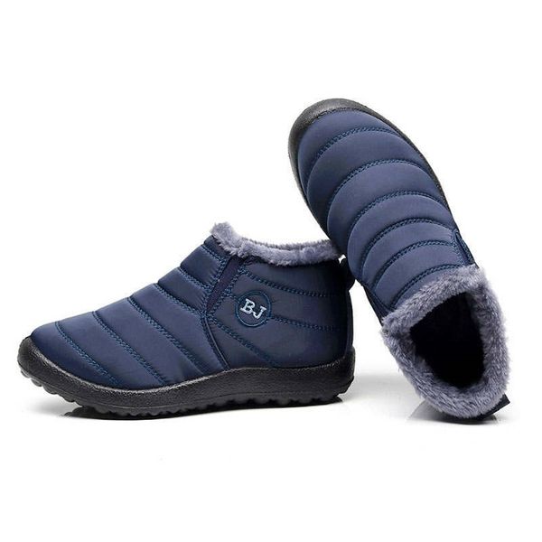 

winter fashion plush inside warm snow boots solid color elastic band women shoes ladies plus size y200114, Black