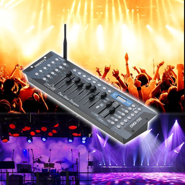 Tomshine 192 Kanäle Bühnenlicht DMX512 Wireless Controller Konsole mit Sender Party DJ Disco Operator Ausrüstung