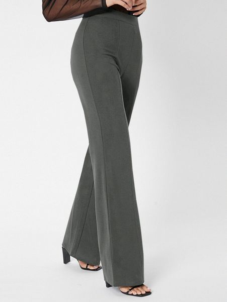

tall zipper back solid palazzo pants q7u7#, Black;white