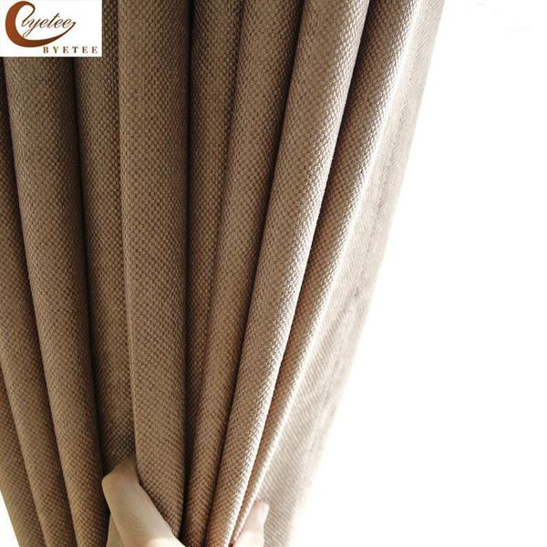 

[byetee] modern solid shade curtain cotton linen fabric curtain living room balcony kitchen blackout curtains for bedroom1