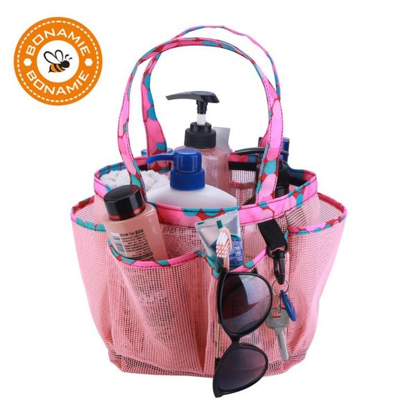 

bonamie functional cosmetic bag makeup organizer travel storage suction bag folding hanging mesh net bathroom quality beach