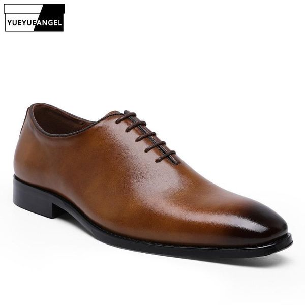 

plus size 47 men dress shoes lace up business casual formal leather shoes england style black/brown office work zapatos hombre