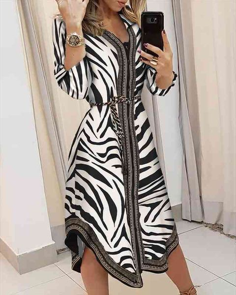 

fashion lacing women long dress v neck three quarter sleeve print long shirt dress, Black;gray