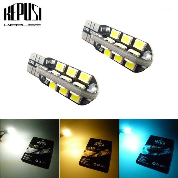 

2x white blue t10 w5w 921 canbus car led light 2835 chip clearance number backup reverse interior lamp bulb 12v car styling1