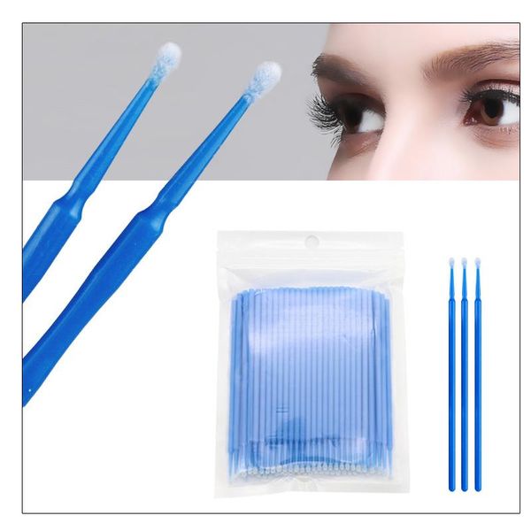 

100 шт одноразовые макияж накладными ресницами мини индивидуальные lashes аппликаторы щетка mascara ресницы extensions ватным тампоном wmttl