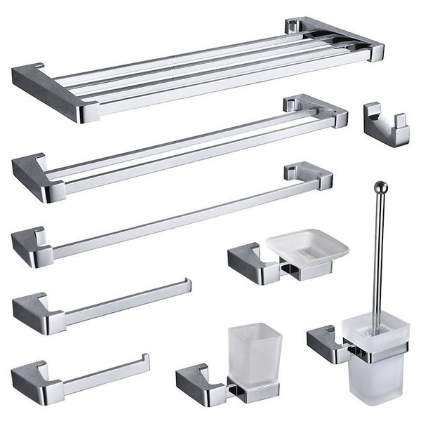

bath hardware solid brass robe hook wall mount towel bar accessory set polished chrome toothbrush holder metal double towel bar bbypgs