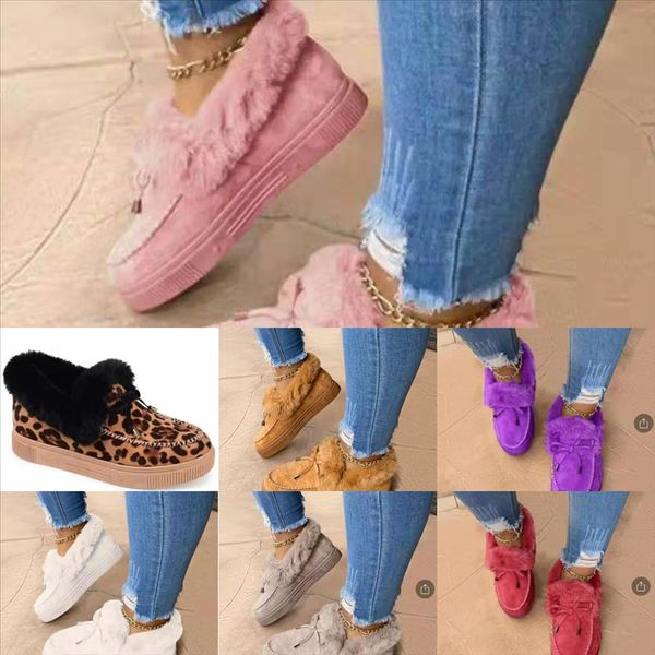 

ydgoq comfortable indoor home shoes warm winter slippers girls mop cotton yarn snow boots ladies for house bedroom women cotton plush plus, Black