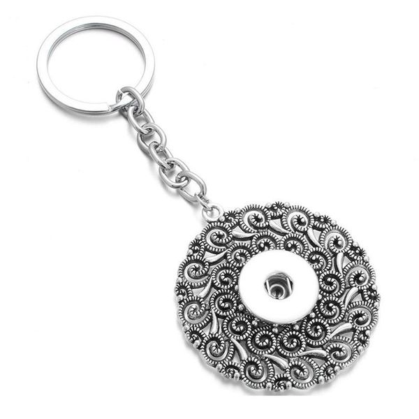 

new snap jewelry 12mm 18mm retro round snap button keychains keyring pendant for women girls gi qyljzq