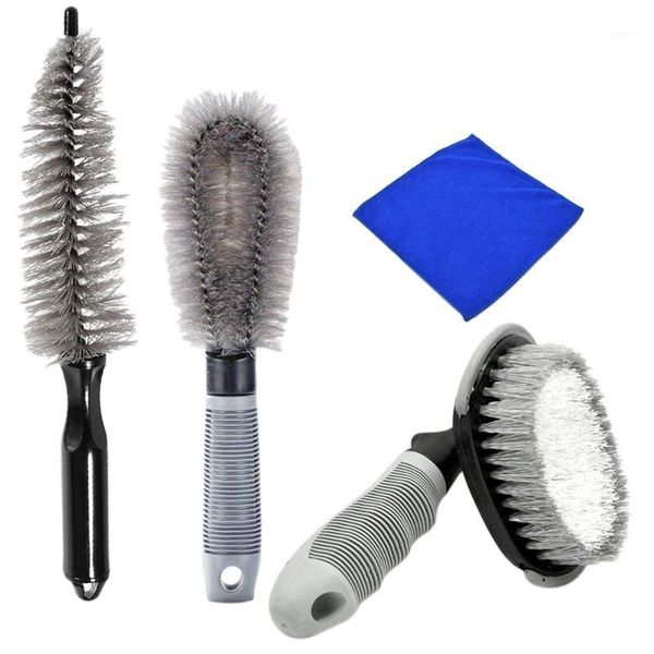 

car sponge 4 pack motorcycle bicycle tire brush washing tool wheel cleaning set1