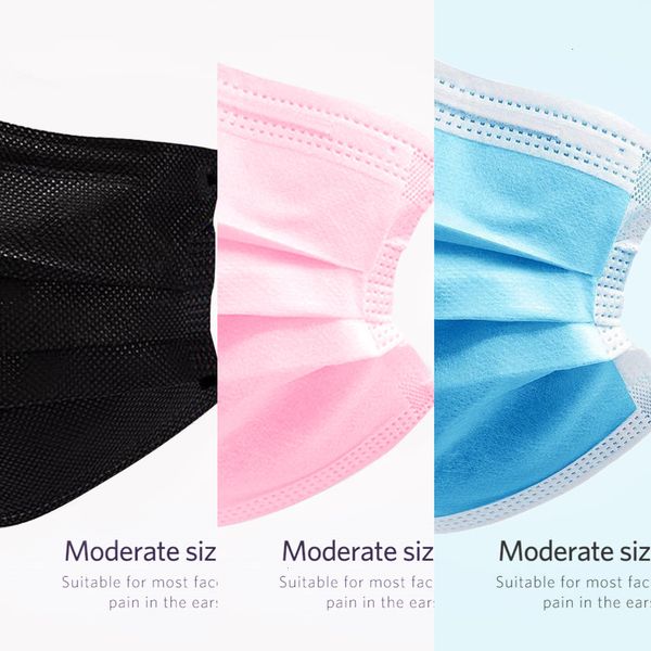 

face black pink stock masks disposable in blue mask with elastic ear loop 3 ply breathablehovm zrdo 447l716y