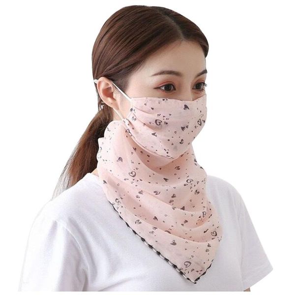 

chiffon face cover women sun protection scarves neck cover solid print foulard femme riding mouth ring bandana sciarpa a5, Blue;gray