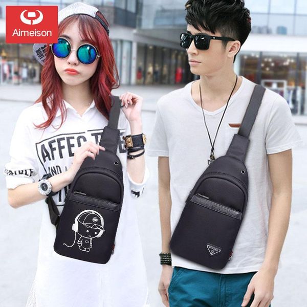 

waist bags men's chest bag casual tide female couple shoulder axb016