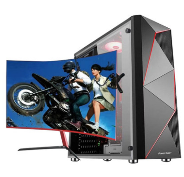 

27'' inch curved lcd monitor cpu i7 ram 32gb ssd 480gb+ 1tb deskcomputer pc