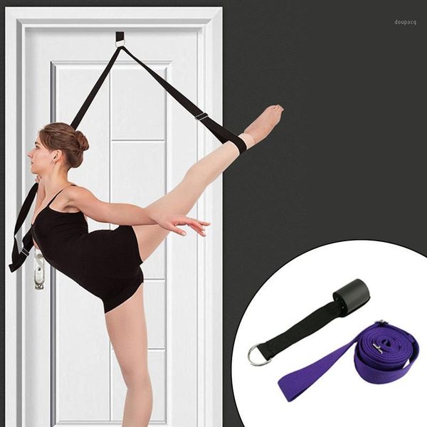 

resistance bands yoga stretch strap d-ring belt fitness exercise gym rope door flexibility stretching dance belt1