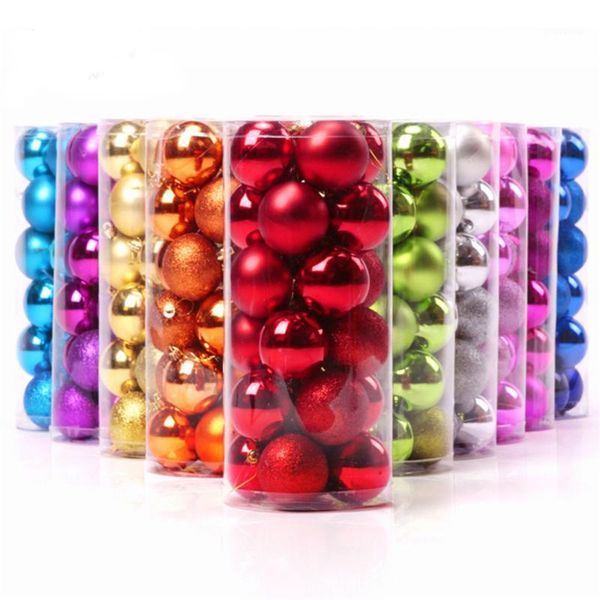 

24pcs shiny and polshed glossy christmas tree ball ornaments decorations christmas home hanging drop ornament decorations1