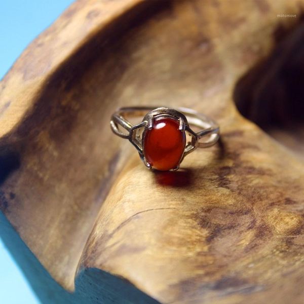 

[ factory direct sale] fashion jewelry classic garnet 925 silver inlay ring for women1, Golden;silver