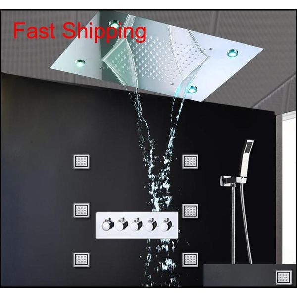 

luxury rainfall shower systems concealed led shower head massage waterfall faucets 4 inch body spray jets for bat jllequ insyard