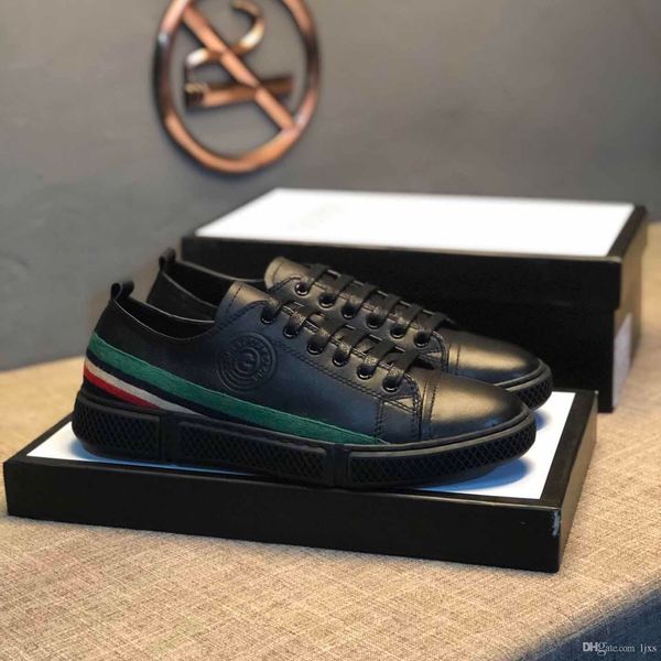 

mens jogging de luxe running shoes black leather 3 stripes breathable comfort trainers brands platform joggers casual shoes#2f