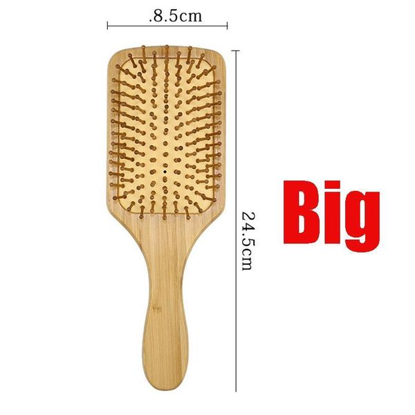 

1pc wood comb professional healthy paddle cushion hair loss massage brush hairbrush comb scalp hair care healthy bam jllamp, Silver