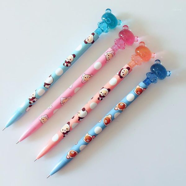 

Wholesale- W39 4X Cute Kawaii Rilakkuma Crystal Press Mechanical Pencil Writing School Office Supply Student Stationery Automatic Pencil1