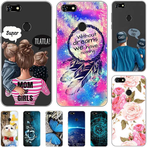 

1dwlenovo a5 l18011 5.45 inch silicone shell, modern cartoon naruto, super dad, mom