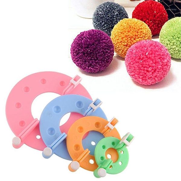 

4 sizes= 8pcs round pompom maker ball weaver needle craft knitting wool tool suitable for hat scarf headband diy craft supplies1, Black