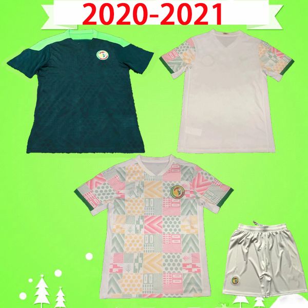 

20 21 senegal soccer jersey 2020 2021 home white away green balde koulibaly mane senegal football shirt shorts sleeve, Black;yellow
