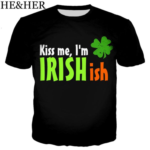 

popular irish-ish 3d print shirts hippie horror graphic men clothing