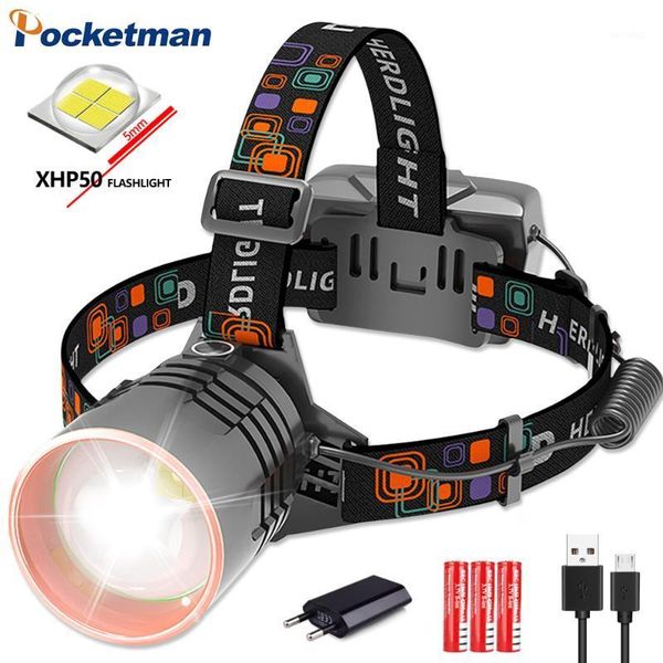 

headlamps xhp50 powerful headlight high power led headlamp usb head lamp torch zoom light for camping by 3*186501