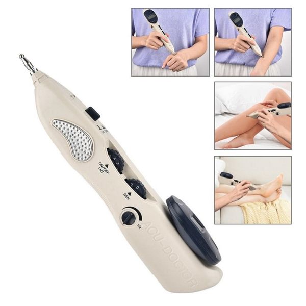 Venda quente Pen Eletrônica Pen Massager Massager Meridian Energy Pen Elétrica Acupuntura Pontos Detector Therapy Therapy Cuidados de saúde Produto