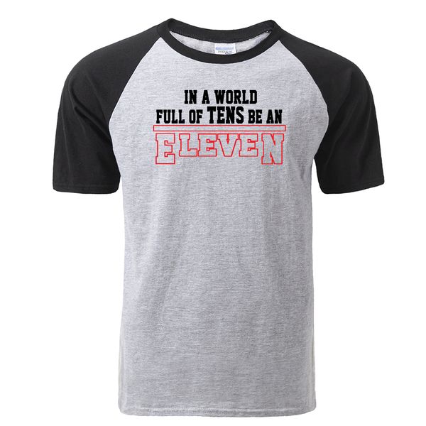 

stranger things full of tens be an eleven costume print raglan summer short sleeve harajuku streetwear hooded sweatshirt hoodie men t shirt