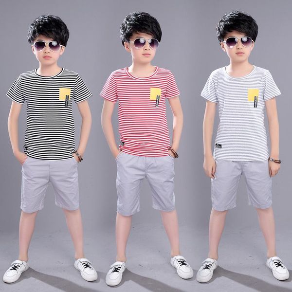 

clothing sets children summer boys clothes fashion letter short sleeve t-shirt+shorts 2pcs set baby boy sports suit, White