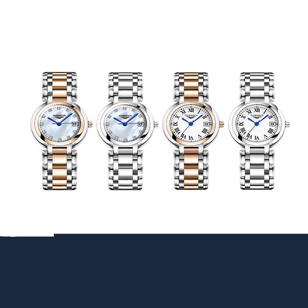 

часы женских часов жемчужного disc водонепроницаемого платья запястья наручных часы девушка для часов wristwatchs моды кварцевых наручных пр, Slivery;brown