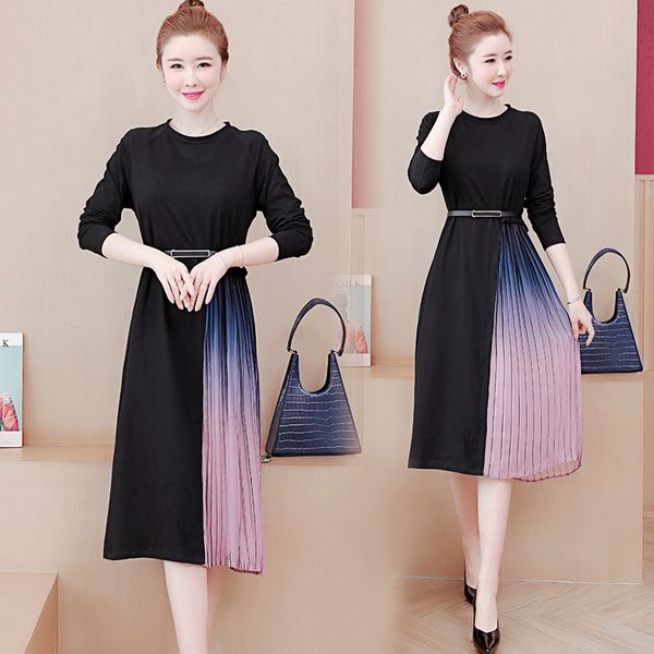 

shredded women plus size dressed casual lean belt party slackets fat shirts 100kg woman wear dress tnz9, Black;gray